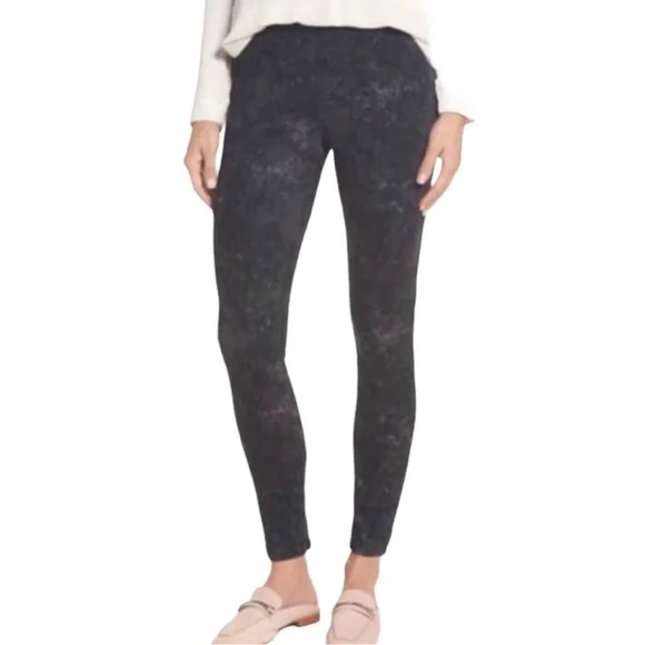 Spanx Mottled Charcoal Grey tummy control Jean Shaping Jeanish Leggings Size L - Picture 4 of 4